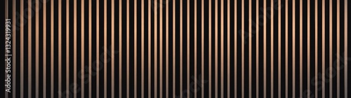 Wood Background Banner Panorama with Brown Acoustic Panel Pattern Texture on Wooden Boards