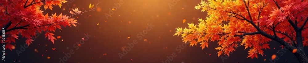brown rectangle background with a bunch of colorful branches, trees, appreciation, autumn brown rectangle background with a bunch of colorful branches, trees, appreciation, autumn
