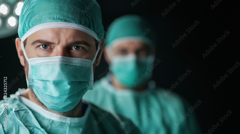 Surgeons in Masks Engage in Complex Organ Transplant Surgery in Modern Medical Setting Surgeons in Masks Engage in Complex Organ Transplant Surgery in Modern Medical Setting