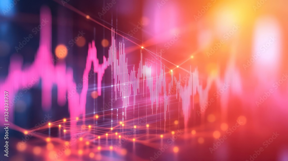 Fototapeta premium An interconnected web of digital banking systems in a cyber world