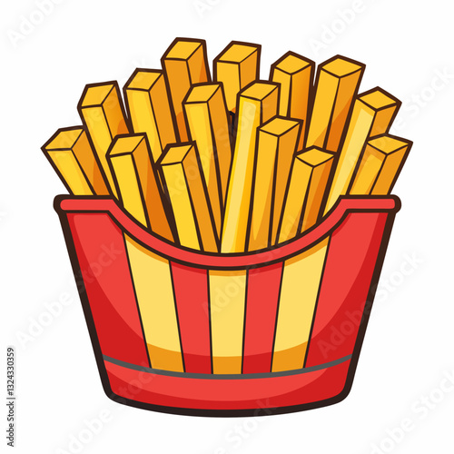 french fries with ketchup