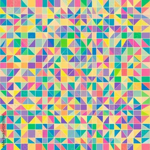 Wallpaper Mural Colorful geometric mosaic pattern background design Torontodigital.ca