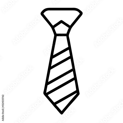 tie outline isolated on transparent background 
