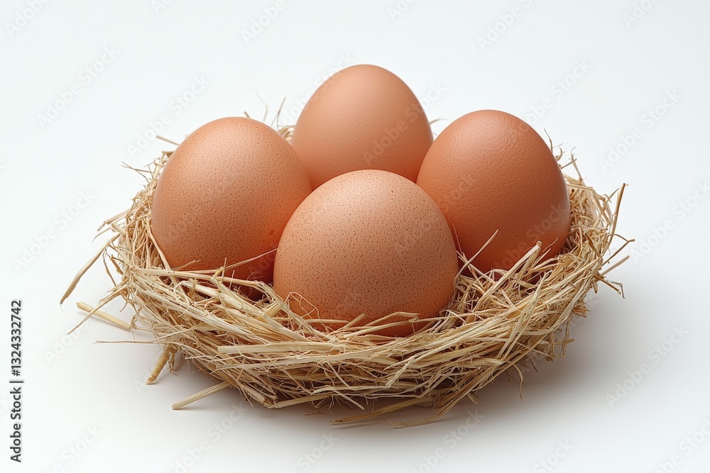 eggs in straw nest eggs in straw nest