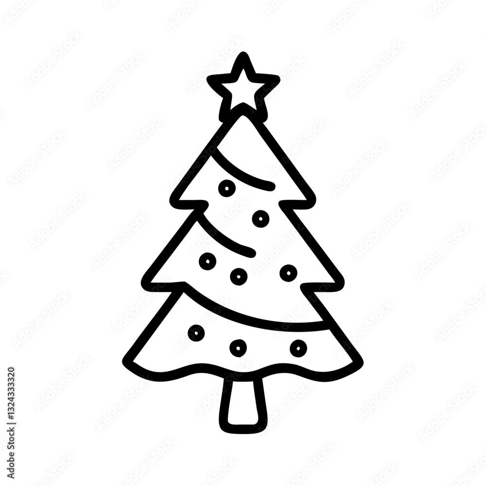 Christmas tree outline on transparent background
Christmas tree outline on transparent background