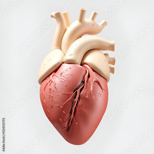 Human Heart: Anatomical Rendering of Ventricles and Atria