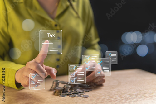Tax documents for individuals and corporations, financial income and expenditure accounts, income management for return to the state, income from tax collection each year, retroactive tax collection