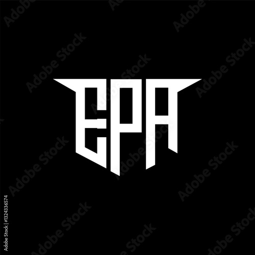EPA letter logo design with white background in illustrator, vector logo modern alphabet font overlap style, calligraphy designs for logo, Poster, Invitation, etc.
