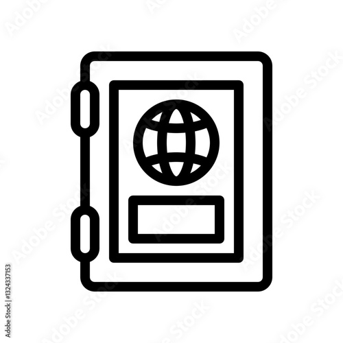 passport line icon