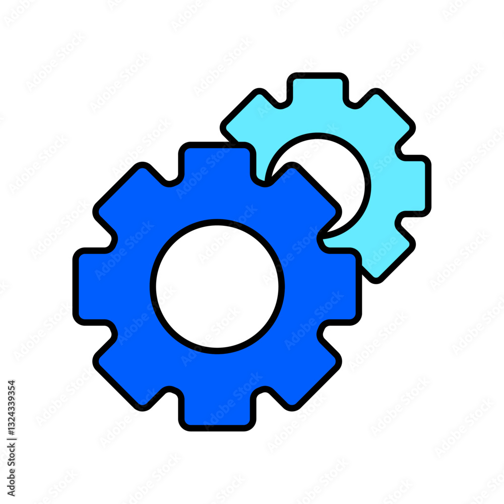 Icon a settings, isolated against a clean background. Icon a settings, isolated against a clean background.