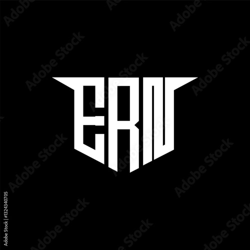 ERN letter logo design with white background in illustrator, vector logo modern alphabet font overlap style, calligraphy designs for logo, Poster, Invitation, etc.