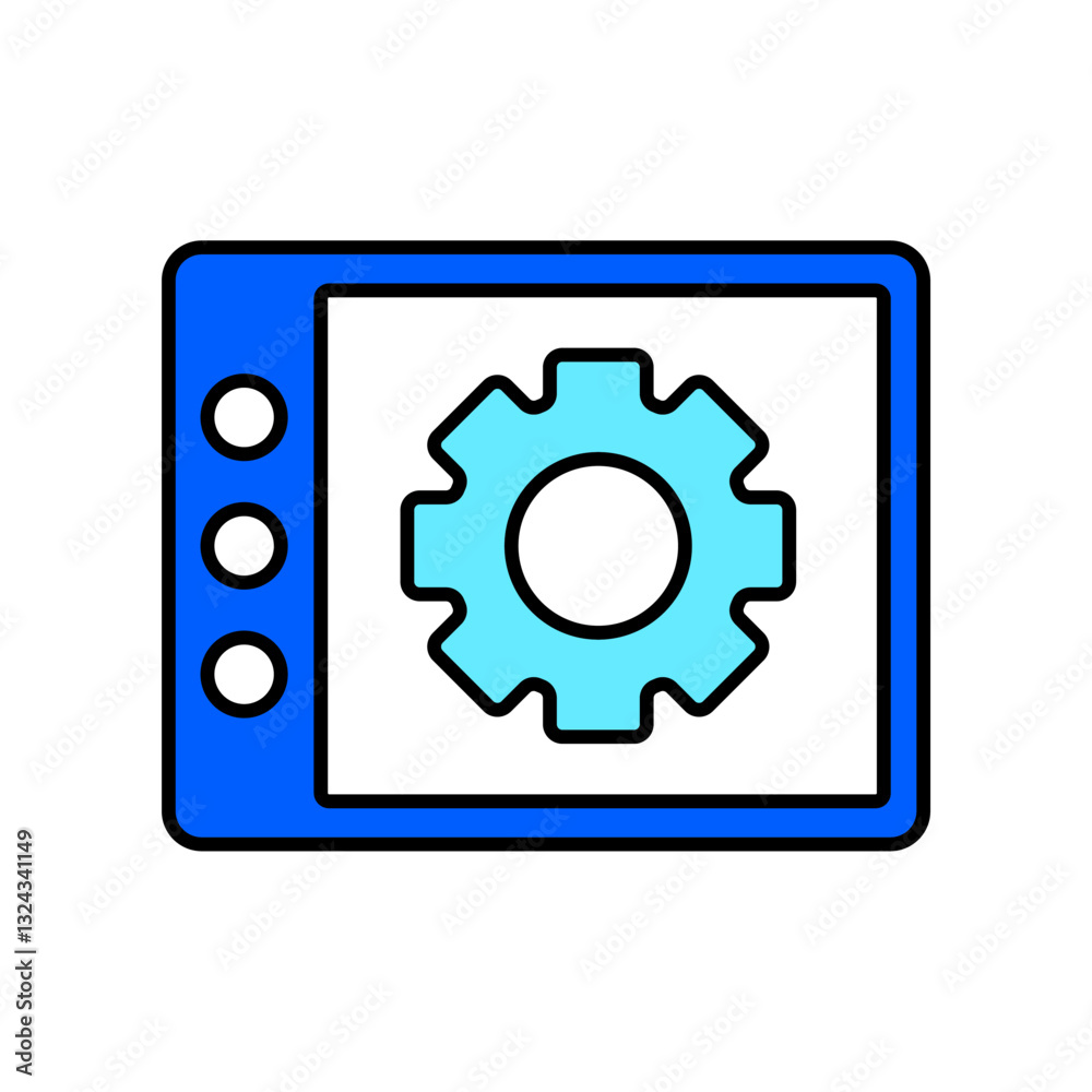 Icon a option panel, isolated against a clean background. Icon a option panel, isolated against a clean background.