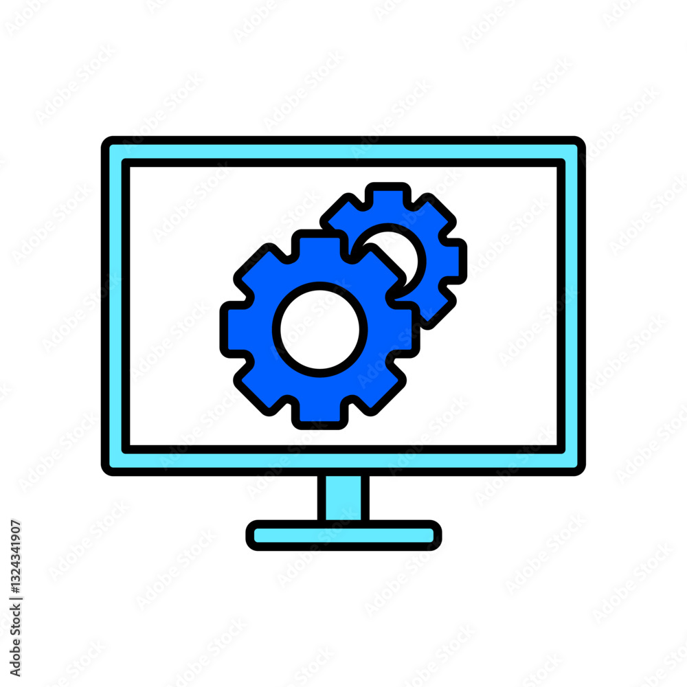 Icon a system, isolated against a clean background. Icon a system, isolated against a clean background.