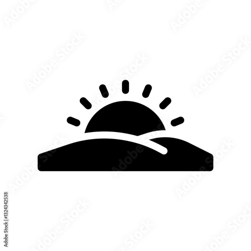 sunrise glyph icon