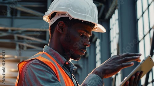 The Construction Worker with Tablet