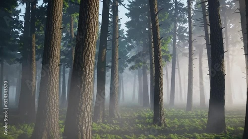 The Foggy Forest Landscape
