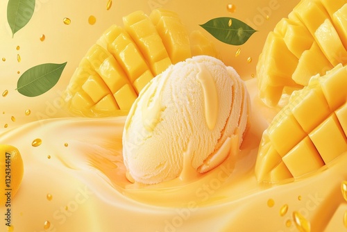 mango ice cream sundae: delicious summer treat