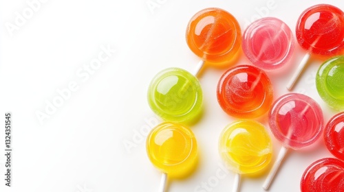 Diverse Lollipop Collection Spread On Light Surface