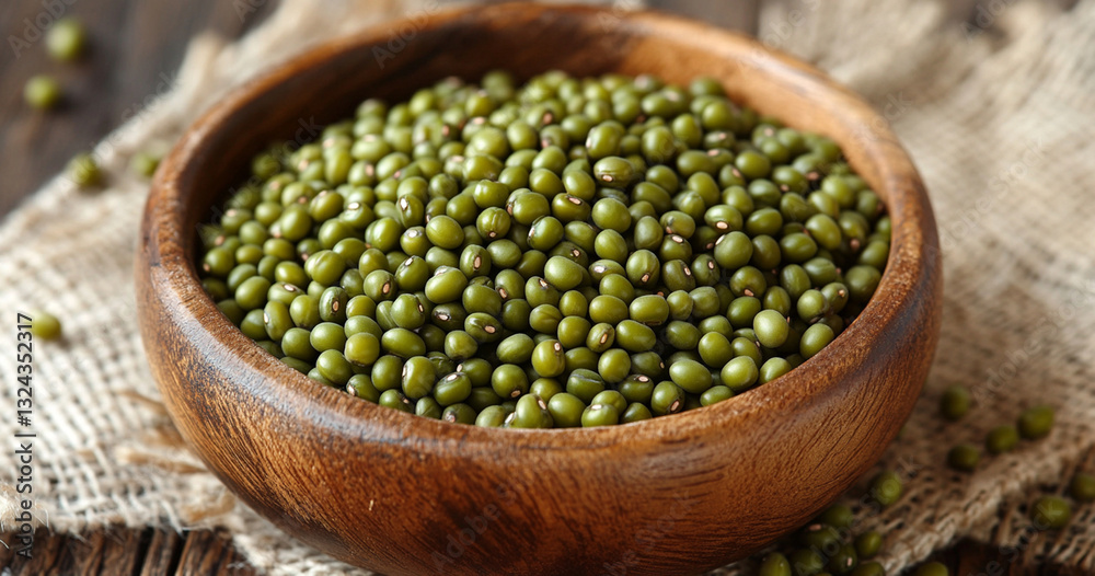 Fototapeta premium mung beans in a bowl