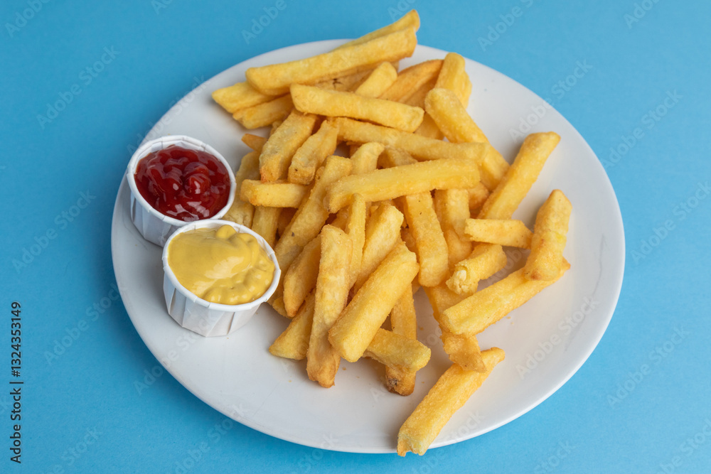 A Plate of Fries and Sauce A Plate of Fries and Sauce