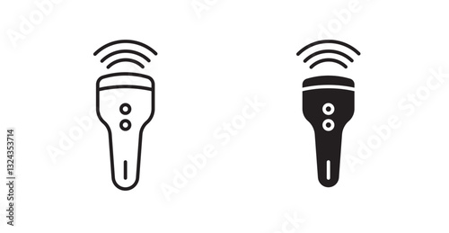 Ultrasound thin line and fill vector icons set