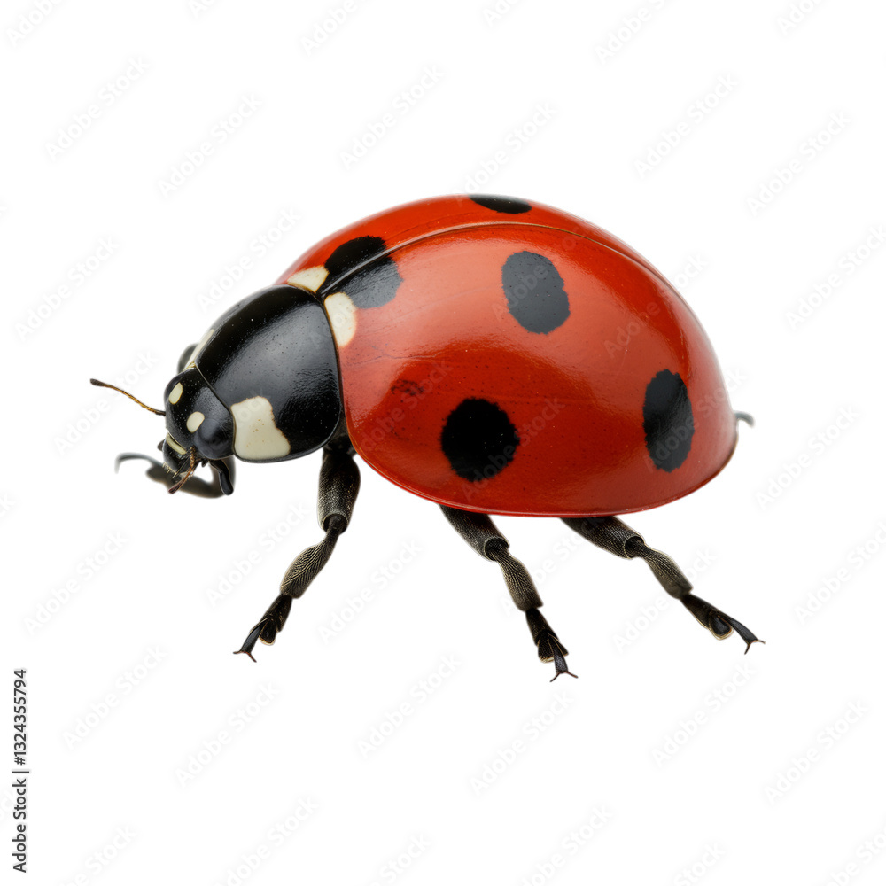 Naklejka premium ladybug on white background. clipping without background