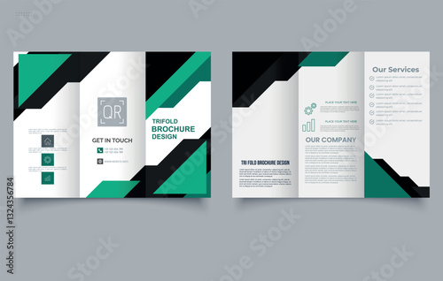 Corporate Trifold Brochure Template. Business Marketing Design