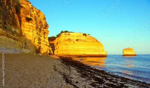 Praia da Marinha, between Portimao and Albufeira, is one of the most beautiful beaches in the Algarve, hiding a series of enchanting bays hidden among the rocks Portugal