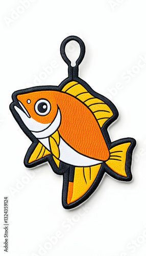 Cute orange fish keychain