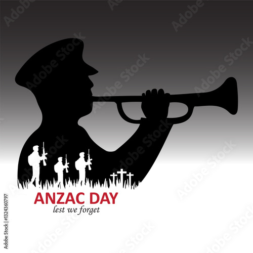 Anzac Day vector background illustration. it is suitable for card, banner, or poster
