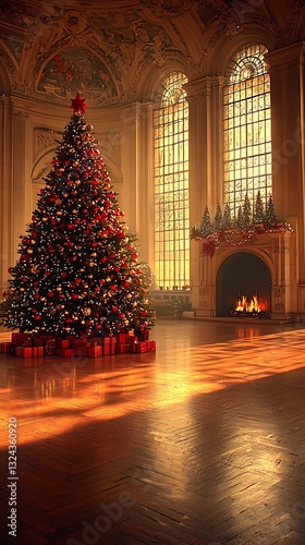 Festive Palace Christmas Tree. photo