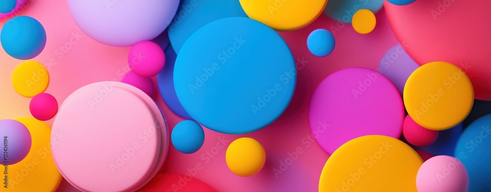 Vibrant and playful UI buttons in 3D, arranged in an abstract and artistic composition with bold color contrasts Vibrant and playful UI buttons in 3D, arranged in an abstract and artistic composition with bold color contrasts