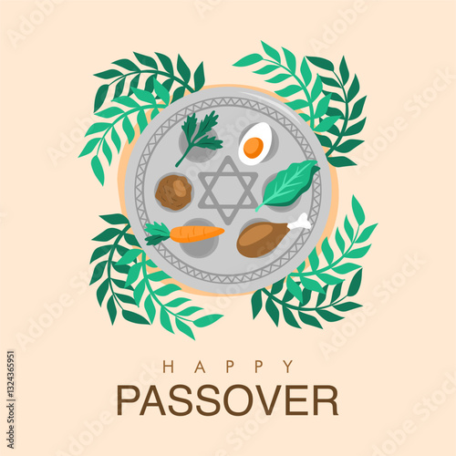 vector happy passover poster template