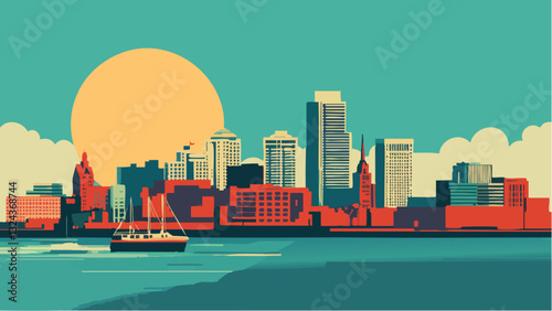 Iconic Skyline of Baltimore, Maryland