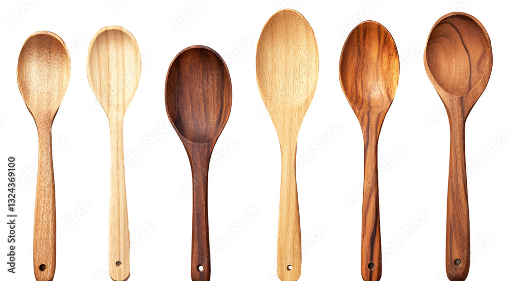 Wooden spoon isolated on transparent background, PNG Wooden spoon isolated on transparent background, PNG