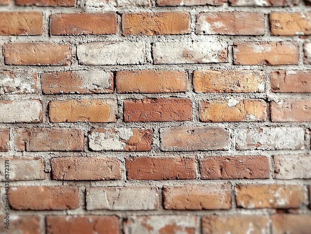 Obraz premium Brick wall texture urban setting photography industrial environment close-up view rustic concept
