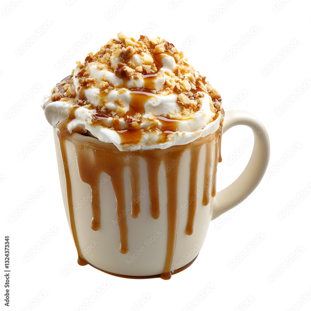 Maple Syrup Mug Cake Isolated on Transparent Background Maple Syrup Mug Cake Isolated on Transparent Background