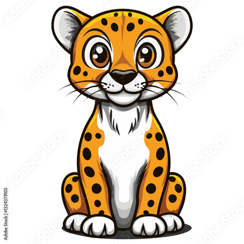 Cheetah Vector Illustration – Sleek and Speedy Design