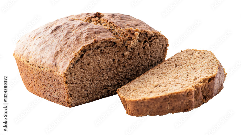 Loaf of sliced brown bread isolated on transparent background Loaf of sliced brown bread isolated on transparent background
