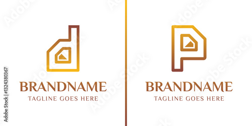 Letter D and P Luxury Diamond Logo, for luxury brands, high end jewelry companies, or premium services