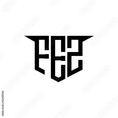 FEZ letter logo design with white background in illustrator, vector logo modern alphabet font overlap style, calligraphy designs for logo, Poster, Invitation, etc.