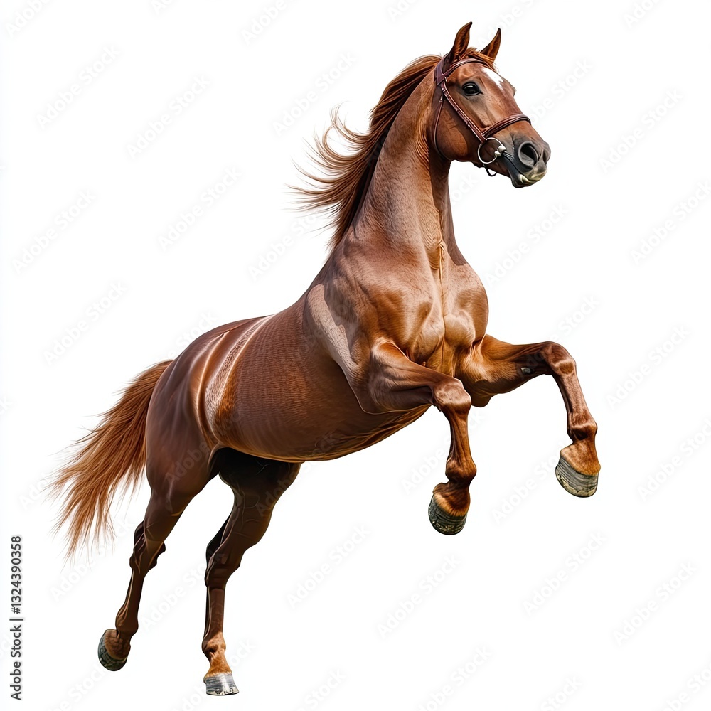 Naklejka premium brown horse cutout with a transparent background