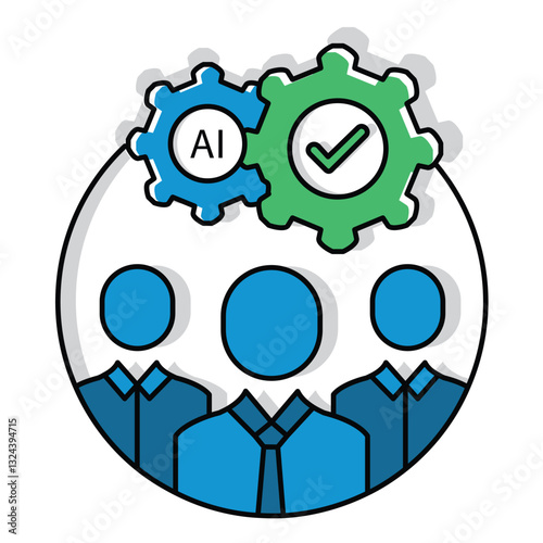 Corporate Candidate Selection Ai Automation Vector Graphic Icon Design