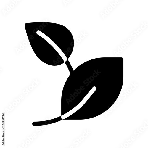 leaf glyph icon