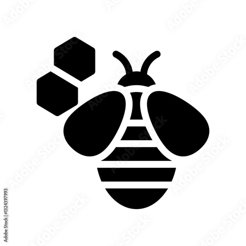 bee glyph icon