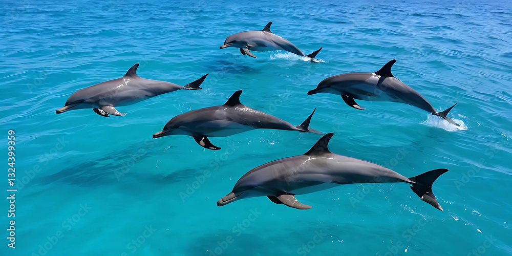 Dolphins near Isla Iguana: A group of dolphins playing in the waters near Isla Iguana, with their sleek bodies gliding through the crystal-clear waters and the vibrant marine life below. Dolphins near Isla Iguana: A group of dolphins playing in the waters near Isla Iguana, with their sleek bodies gliding through the crystal-clear waters and the vibrant marine life below.