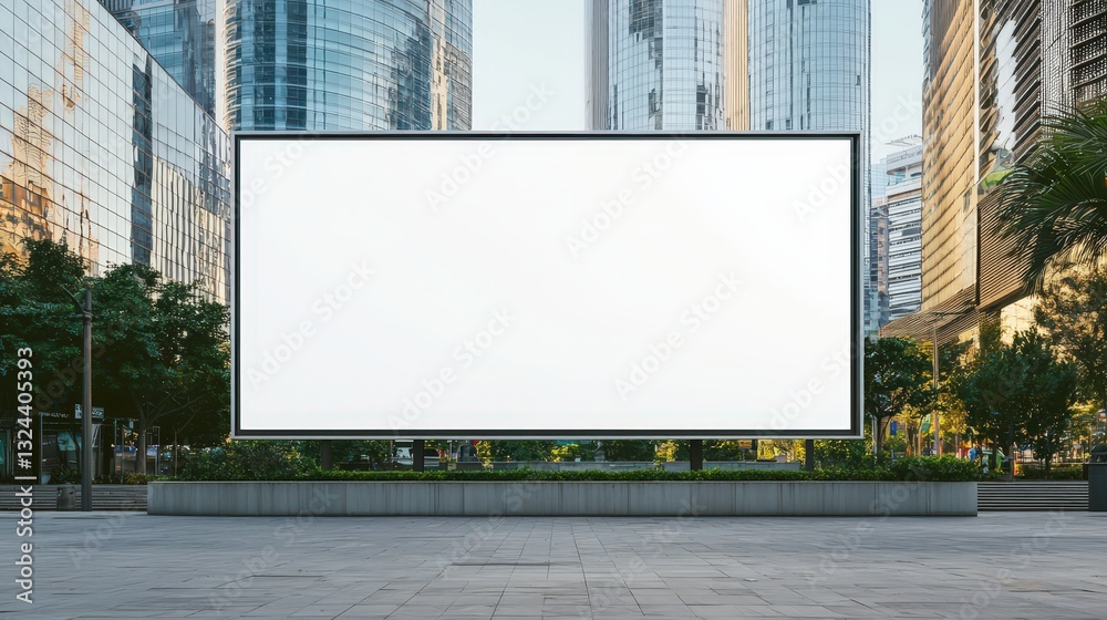 Obraz premium Outdoor media display designed for effective advertising in city settings.