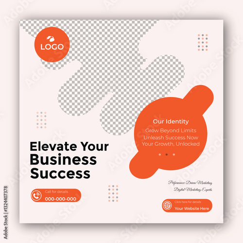 Digital marketing and corporate business promotion social media post design banner template