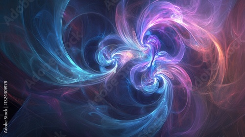 Vibrant abstract art featuring colorful swirling patterns in dynamic design with elements of modern aesthetics