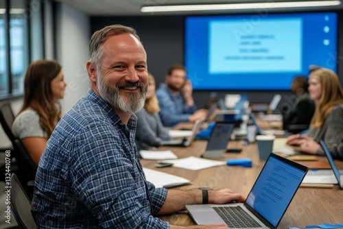 Employees participating in a cybersecurity training session.